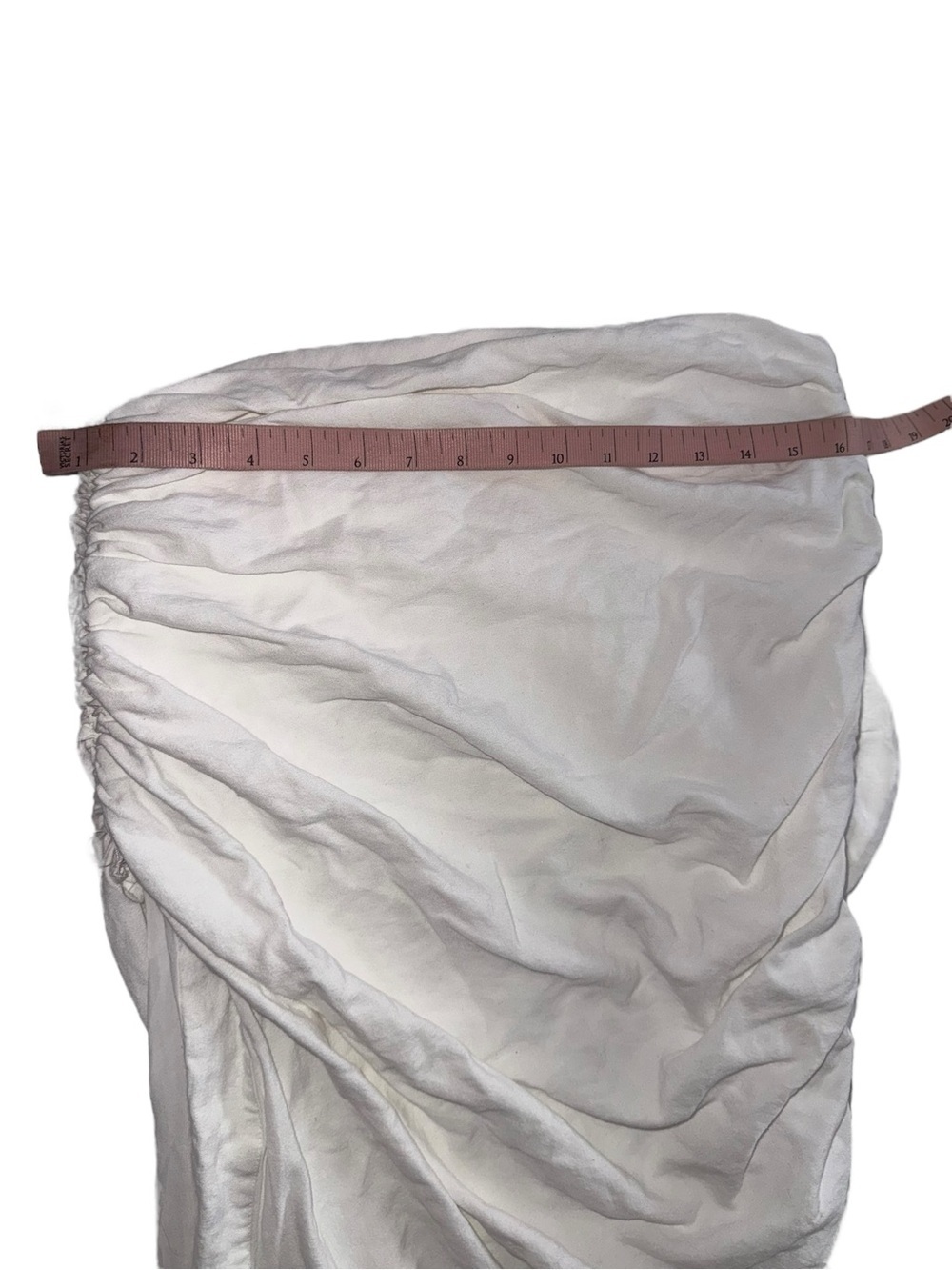 House Of CB Loie White Ruched Gathered Maxi Skirt Large - Picture 4 of 7